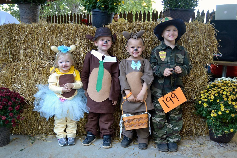 Halloween kids as characters
